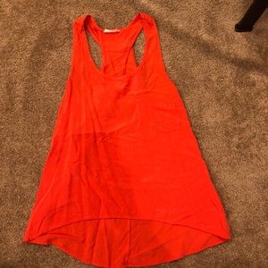 Orange High-Low Tank Top